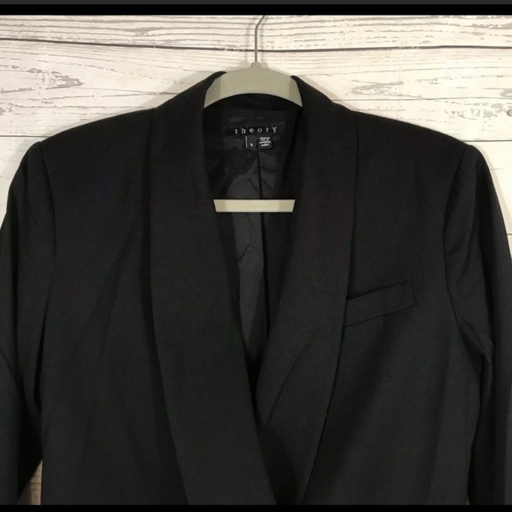 Theory Amala Blazer Size 6, Black Chic - Picture 4 of 6